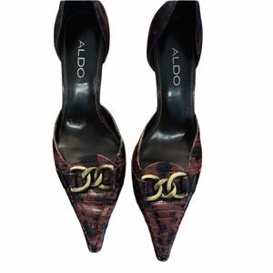 𝅺ALDO Reptile print heels